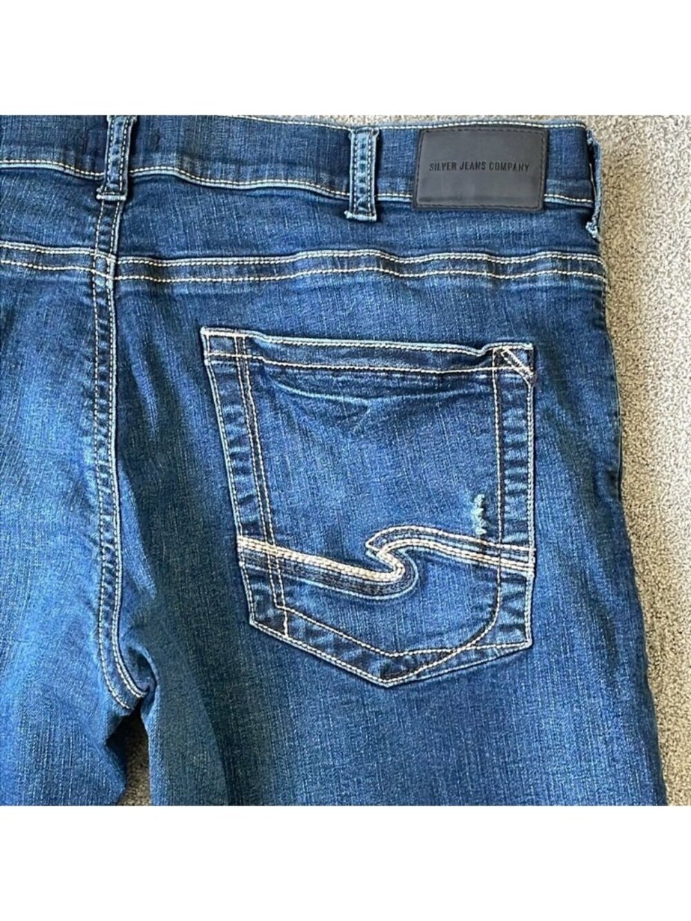 VGC Men's Silver Eddie Dark Wash Jeans - Size 40 - Picture 5 of 5